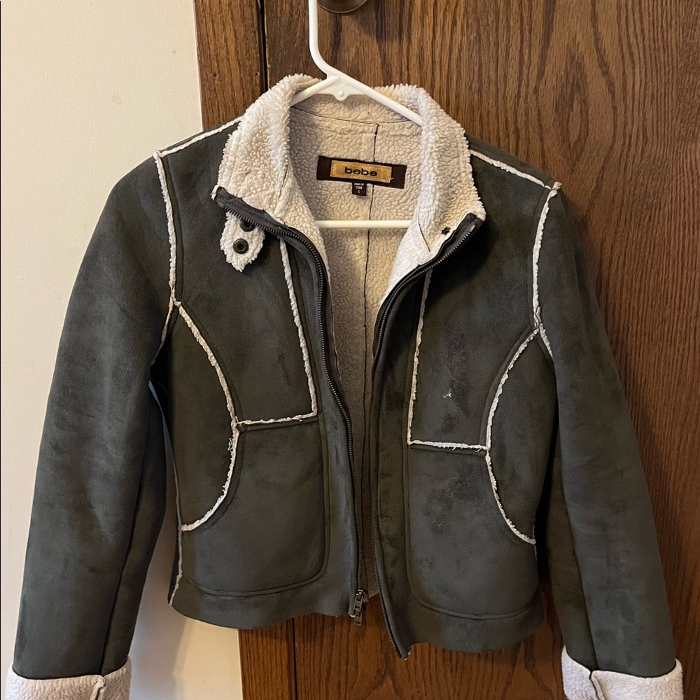 Green Suede Bebe Jacket, size small